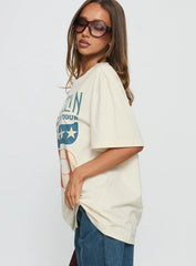 4Th July Led Zepplin Oversized Tee White